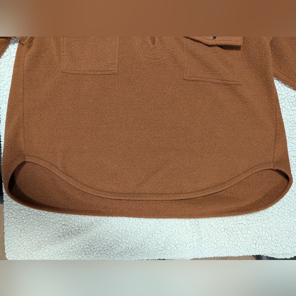 Free People Beach All Time Henley Desert Topaz Tan Pullover Fleece Size L - Picture 5 of 15
